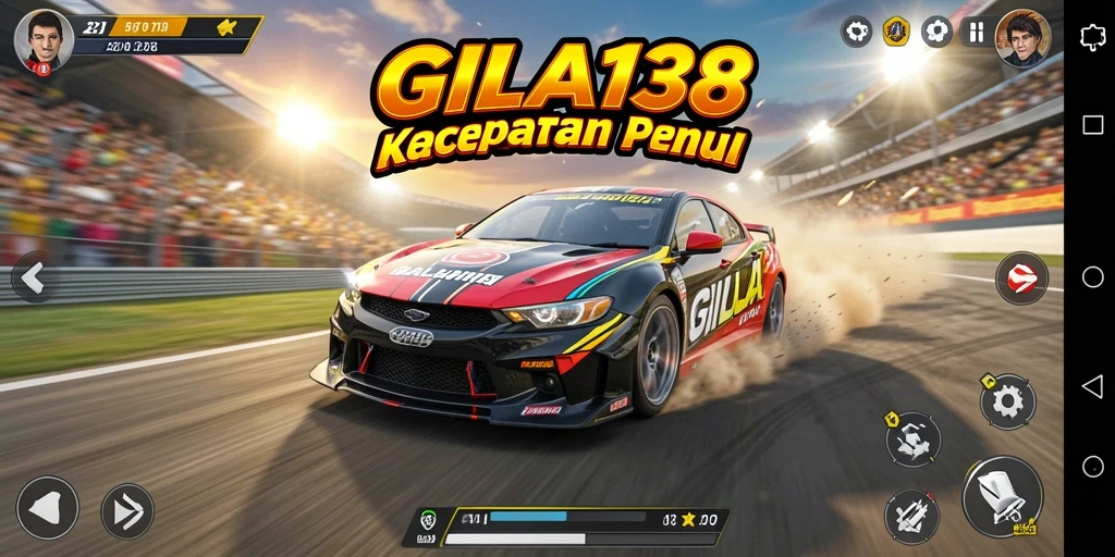Tampilan gameplay GILA138 yang mendebarkan dalam balapan.