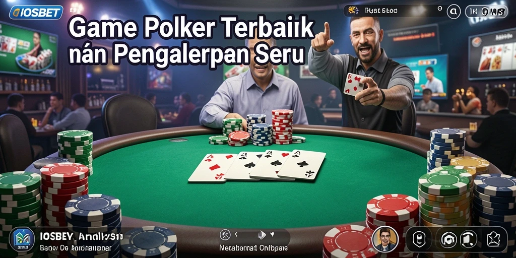 Tampilan permainan poker di IOSBET dengan grafis menarik.