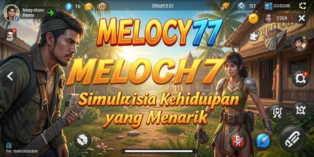 Tampilan gameplay <strong>MELODY77</strong> yang penuh warna dan interaktif.