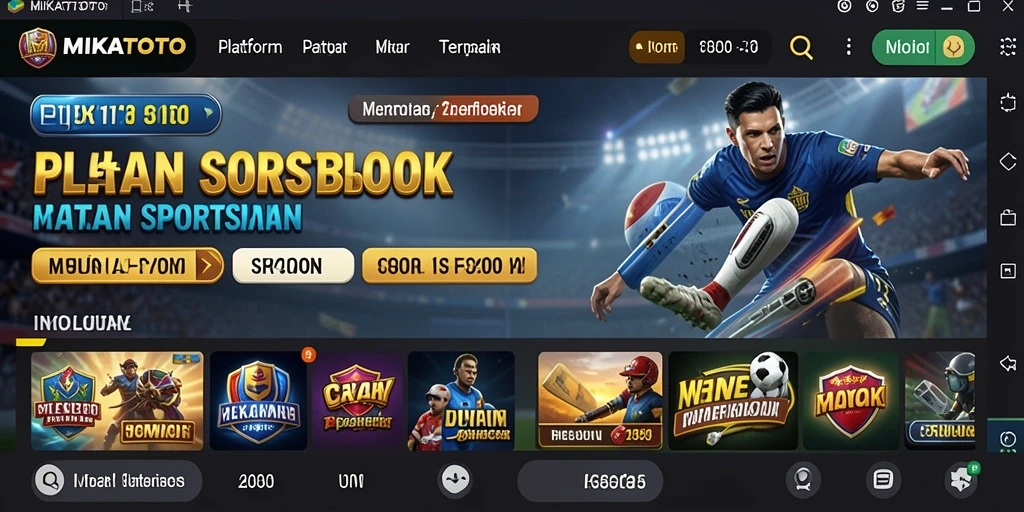 Tampilan gameplay MIKATOTO yang menarik dan dinamis dengan berbagai pilihan taruhan olahraga.