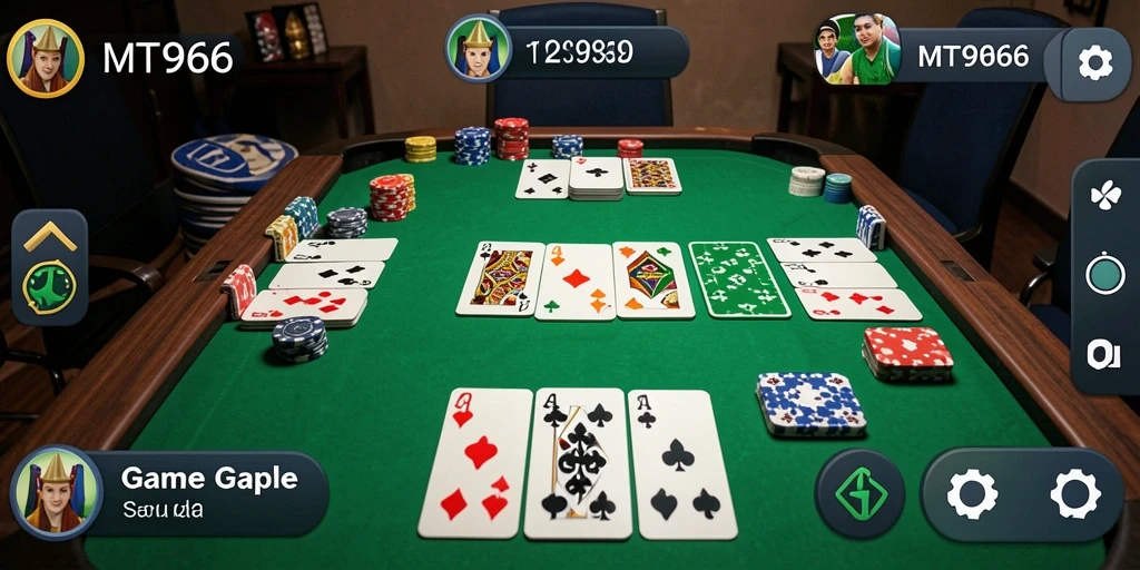 Tampilan gameplay Gaple yang seru dan interaktif di MT966.