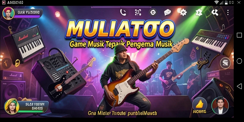 Screenshot gameplay MULIATOTO menampilkan aksi seru dalam bermain musik.