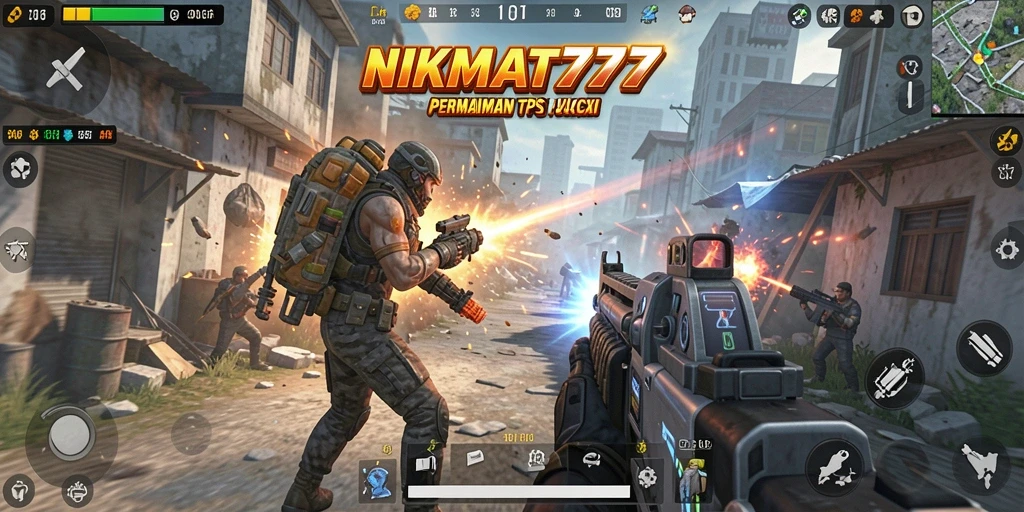 Tampilan menarik dari gameplay TPS yang mendebarkan di NIKMAT777.