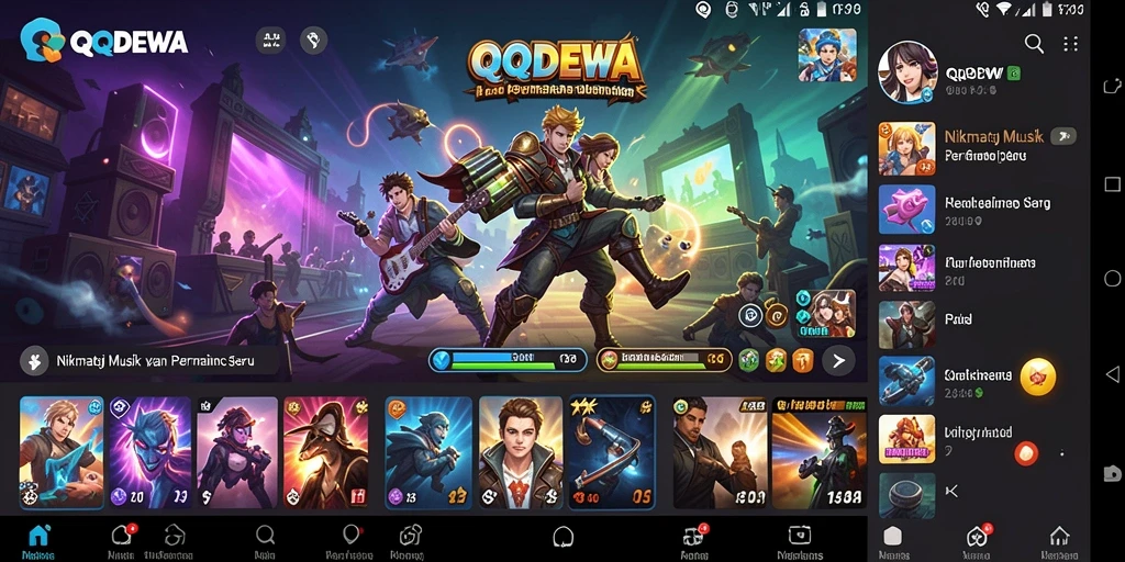 Tangkapan layar menunjukkan gameplay Music yang seru dan interaktif.
