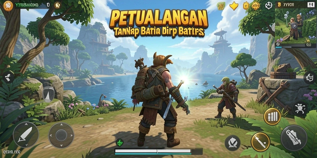Tampilan gameplay Open World yang luas dan menakjubkan di YYRR.
