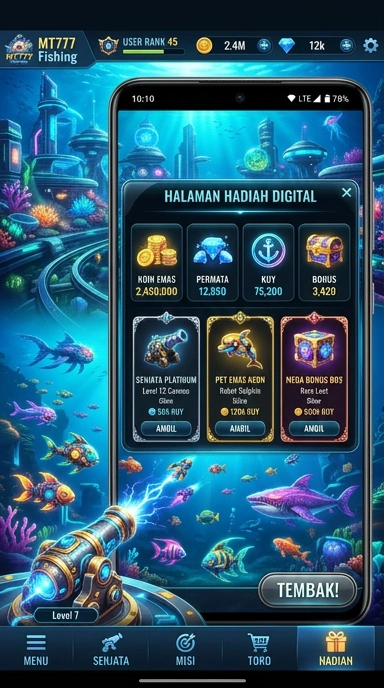 Tampilan antarmuka mt777 yang sederhana dan intuitif.